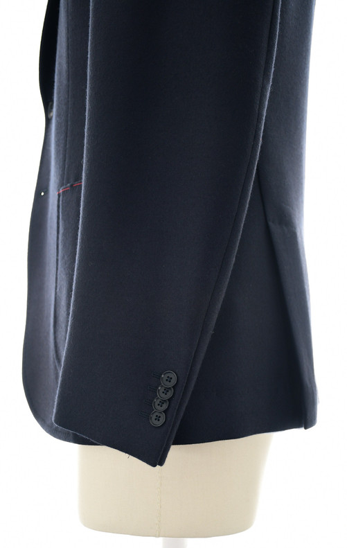 Isaia Sport Coat Jacket 'Cortina' Wool Dark Blue