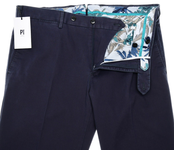 PT Torino Pants Super Slim Fit Cotton Stretch Twill Blue