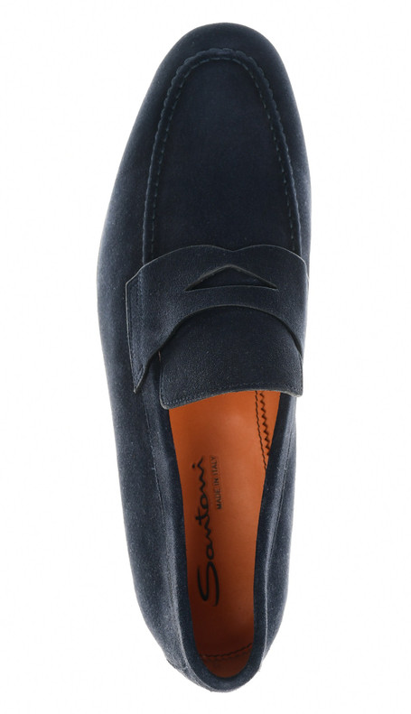 Santoni ombré suede loafers - Blue