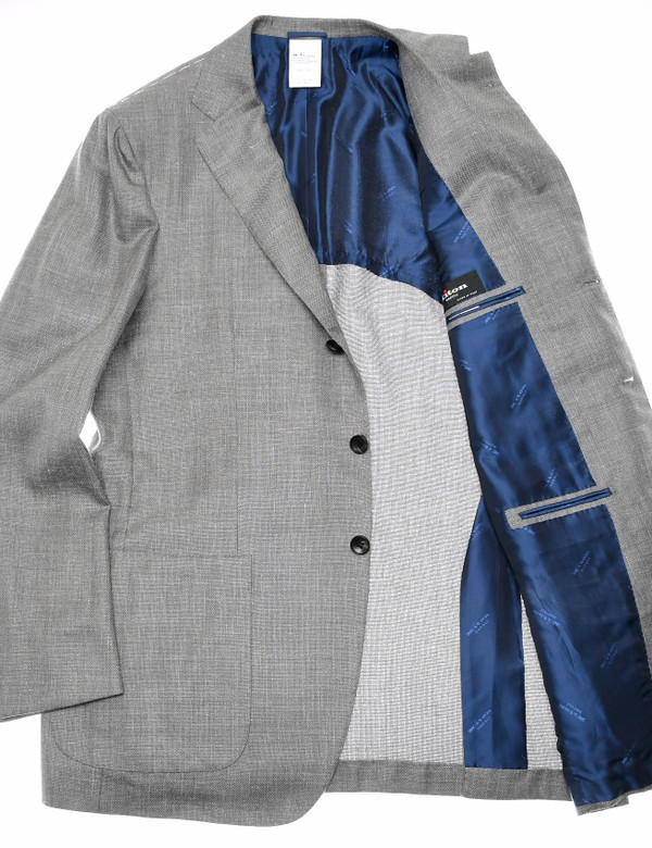 Kiton notched-lapels midi coat - Grey