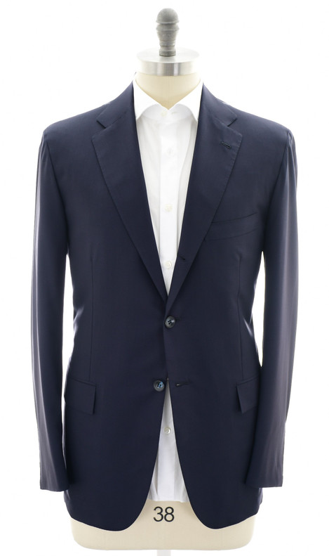 Kiton Sport Coat Jacket Wool 14 Micron Super 180's Dark Midnight Blue