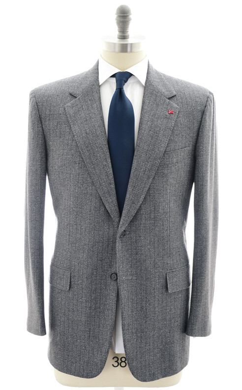Isaia Napoli Suit 'Base E' Wool Cashmere Gray