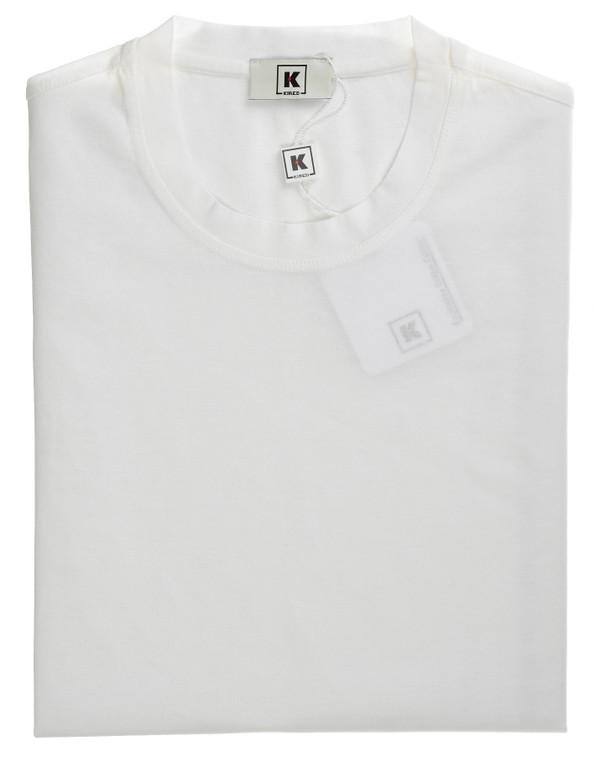 Kired by Kiton T-Shirt Short Sleeve Crepe Jersey Cotton White