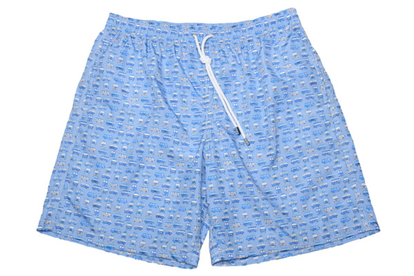 Fedeli Swim Short Positano Airstop Blue Vans
