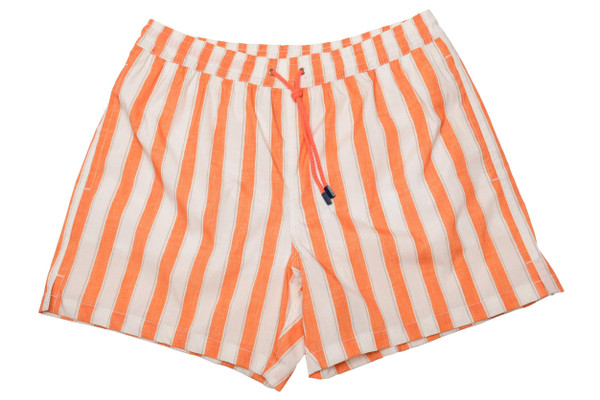 Fedeli Swim Short Papete Maui Airstop Orange Gray Stripe