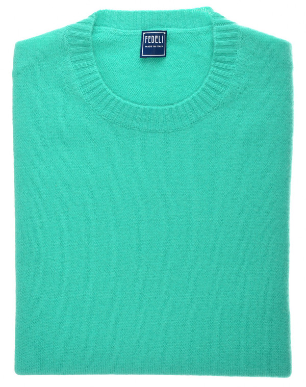Fedeli Sweater Crewneck Cashmere Knit Green