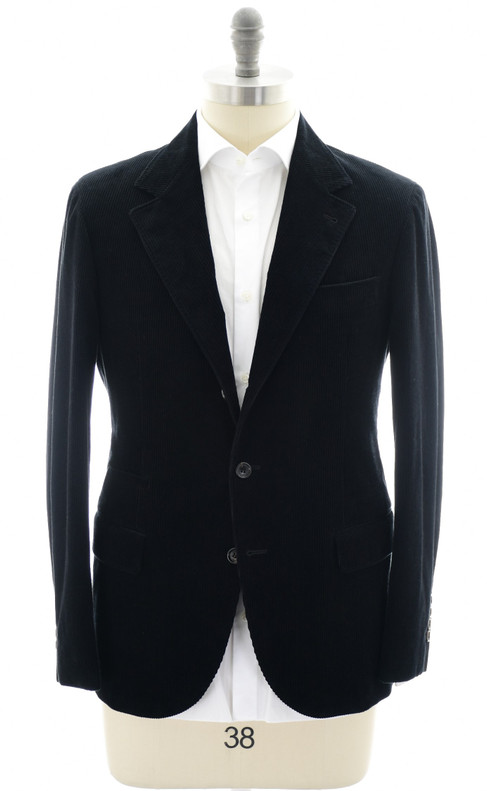 Brunello Cucinelli Sport Coat Cotton Black Corduroy