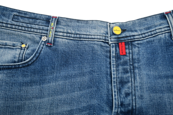 Kiton Jeans Cotton Stretch Denim Slim Fit Blue
