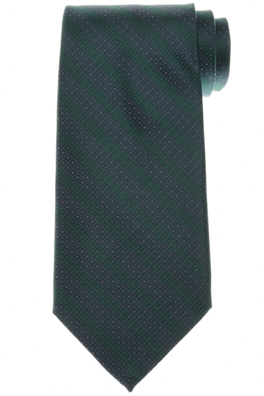 Stefano Ricci Tie Luxury Collection Swarovski Crystal Green Gray Stripe
