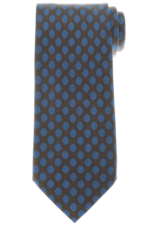 Stefano Ricci Tie Blue Brown Medallion Stefano Ricci Tie Blue Brown Medallion