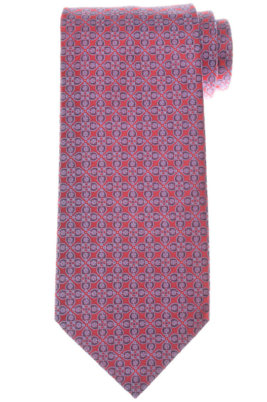 Stefano Ricci Luxury Collection Tie Red Blue Medallion