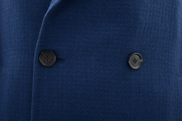 Isaia Napoli Peacoat Jacket Wool Cashmere Blue