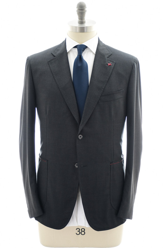 Isaia Napoli Collection "Capri" Suit Wool Dark Gray