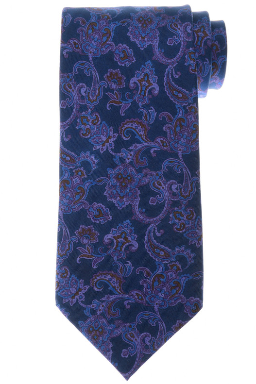 Stefano Ricci Tie Purple Blue Brown Paisley