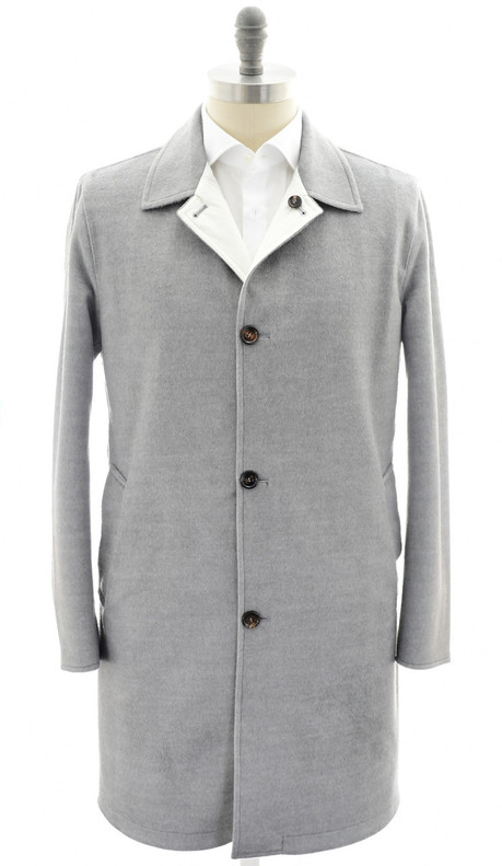 Kired by kiton Coat Reversible "PEAK" Size 38 Gray