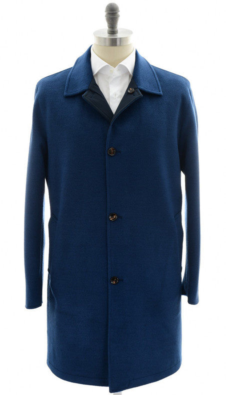 Kired by kiton Coat Reversible "PEAK" Size 38 Blue