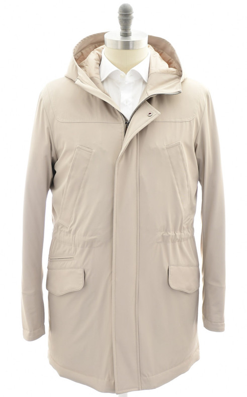 Kired by kiton Hooded Parka Coat "TIKO" Beige