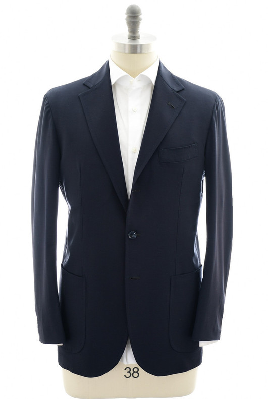 Sartorio Napoli Navy Blue Wool Stretch 3 Button Sport Coat Sartorio Napoli Navy Blue Wool Stretch 3 Button Sport Coat