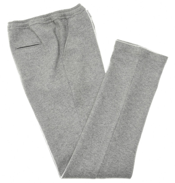 Kiton Gray Cashmere Joggers Drawstring – Men's Italian Designer Pants Sale