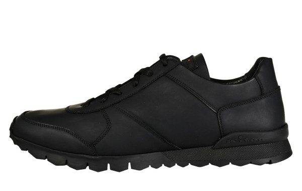 Kiton Black Leather Sneakers | Designer Sale | Luxury Menswear
