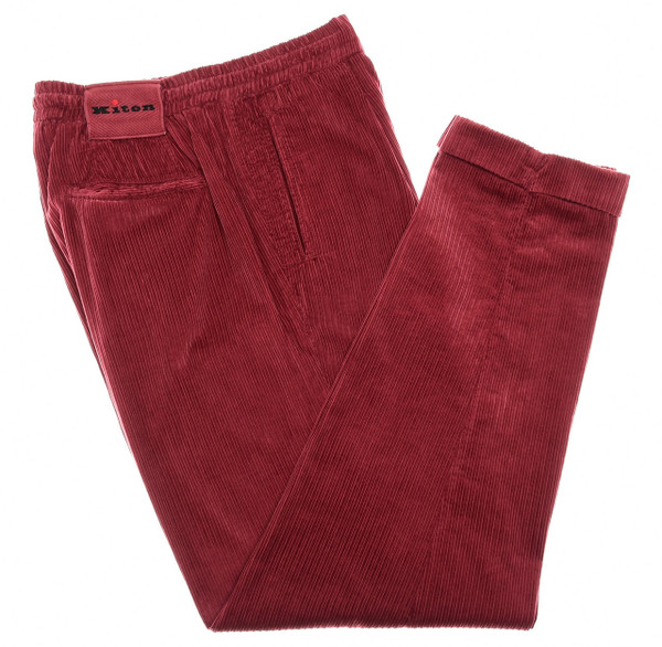 Kiton Burgundy Ultra Soft Cotton Corduroy Jogger Pants Kiton Burgundy Ultra Soft Cotton Corduroy Jogger Pants