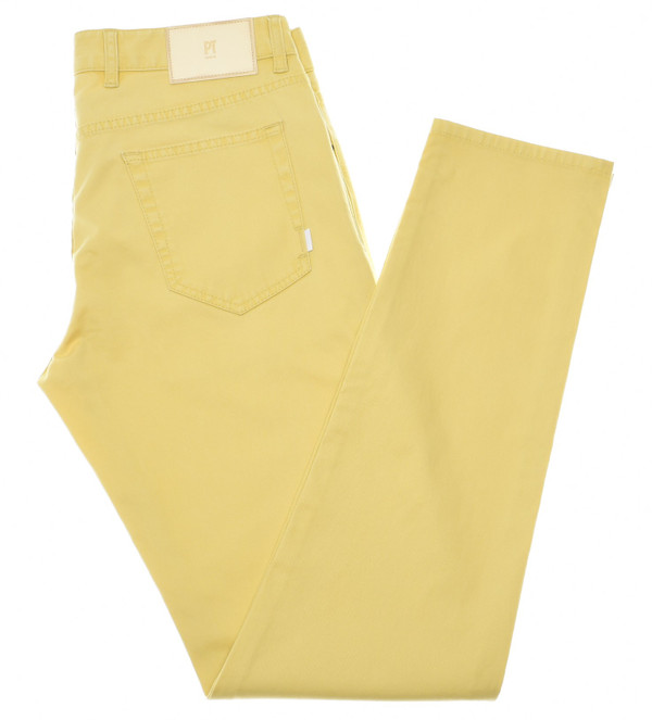 PT Torino SWING Yellow Cotton Stretch Canvas 5 Pocket Jeans