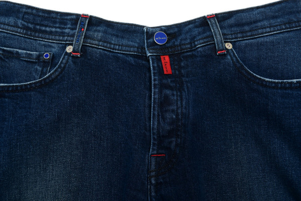 Jean Kiton Bleu Coton Taille US 38 / EU 54 - Coupe Slim, Fabrication Italie, Neuf Avec étiquettes
