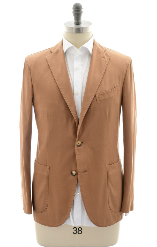 Boglioli Brown Cotton Stretch Sport Coat