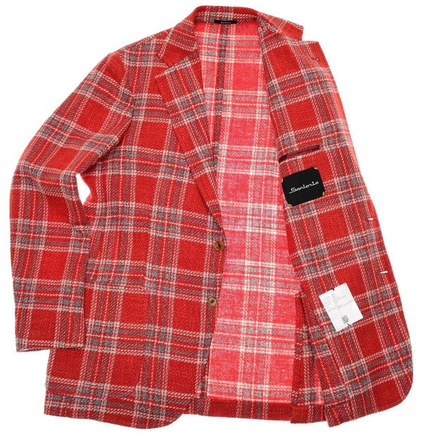 Sartorio Red Plaid Sport Coat | Sale Clothing | Luxury Menswear