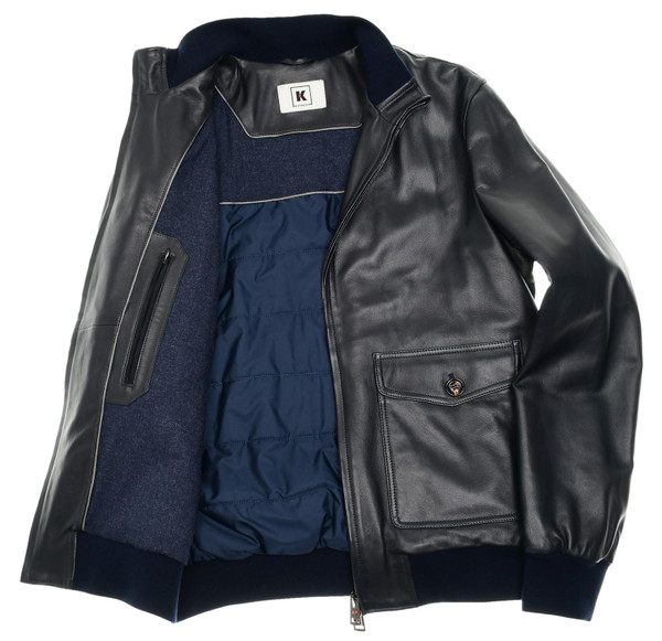 Kired Blue Bomber Jacket | Designer Sale | Luxury Menswear
