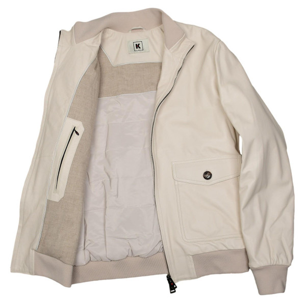 Kired Cream Bomber Jacket | Outlet Sale Price | Luxury Menswear