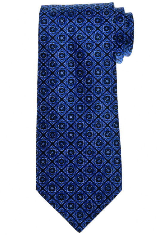 Stefano Ricci Luxury Blue Navy Exquisite Garden Motif Hand Printed Silk Tie