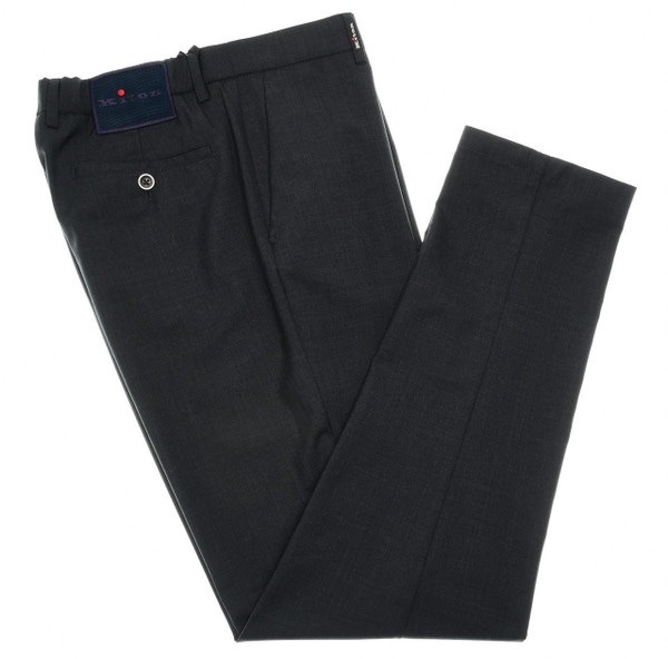 Kiton Napoli Dark Gray Wool Pants
