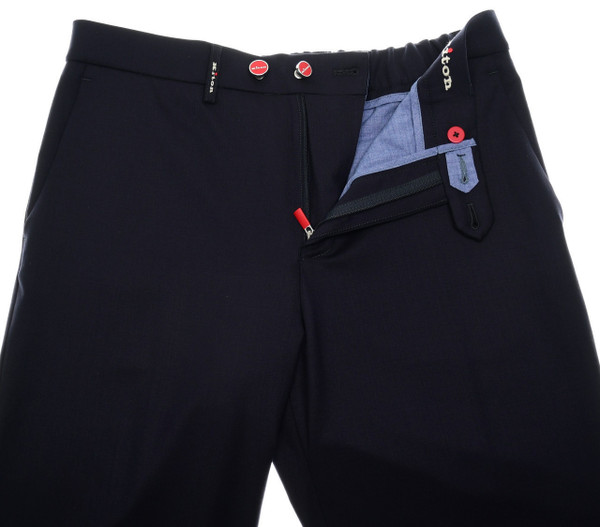 Kiton Navy Blue Wool Pants | Exclusive Sale | Luxury Menswear