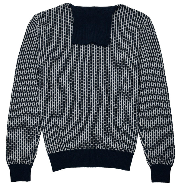 Kiton Napoli Blue Gray Cashmere Turtleneck Sweater