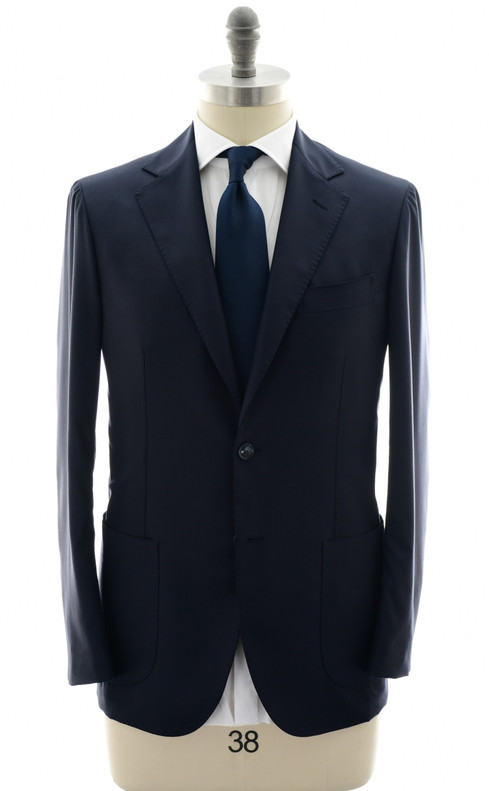 Sartorio Napoli Dark Navy Blue 100% Wool Suit