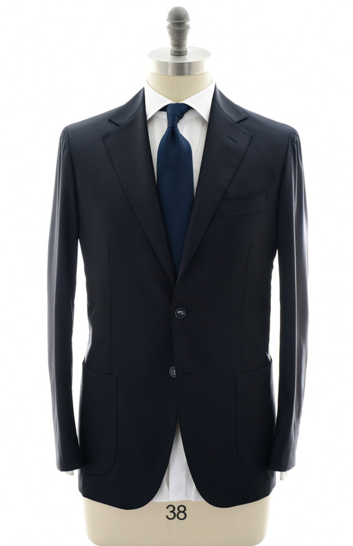 Sartorio Napoli Midnight Navy Blue 100% Wool Suit