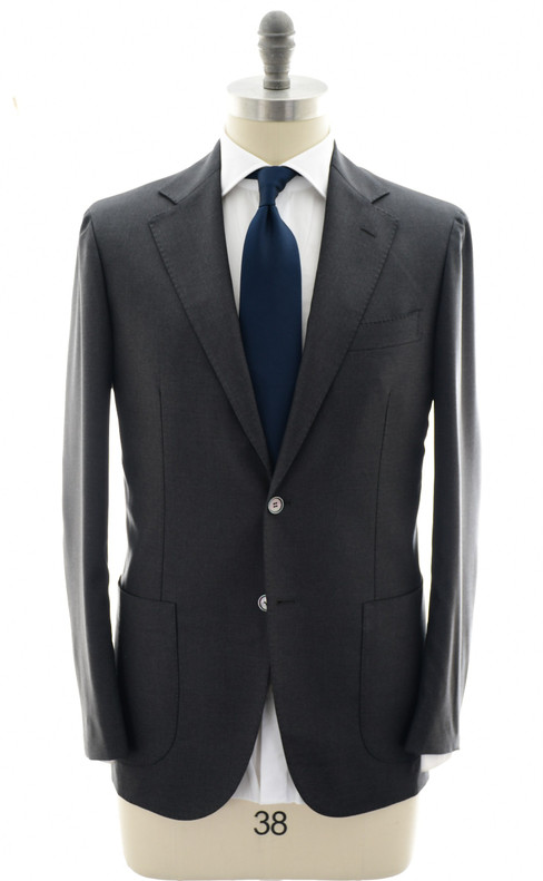 Sartorio Napoli Dark Gray 100% Wool Suit