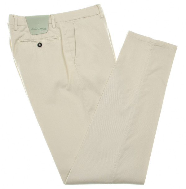 Sartorio Napoli Beige Lyocell Cotton Stretch Soft Twill Pants
