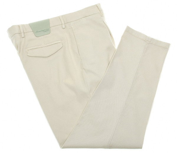 Sartorio Napoli Beige Lyocell Cotton Cashmere Stretch Soft Twill Pants