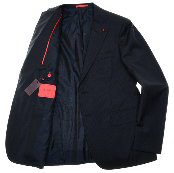 Isaia Blue Stripe Suit | Designer Sale Clothing | Luxury Menswear