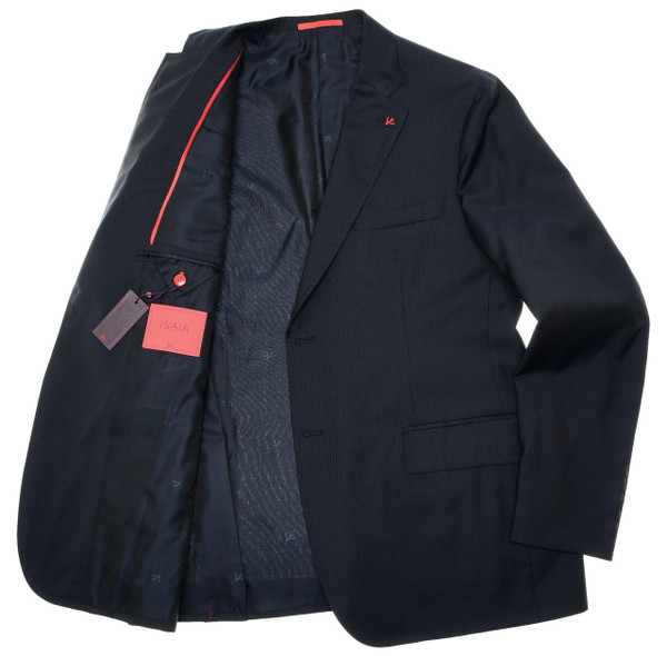 Isaia Dark Blue Stripe Suit | Italian Apparel Sale | Luxury Menswear