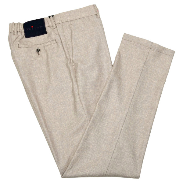 Kiton Napoli Brown Wool Comfort Pants