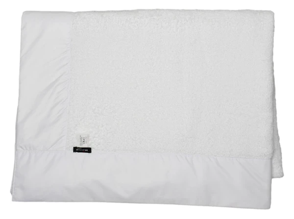Kiton Beach Towel Blanket White Cotton With Polyester Border