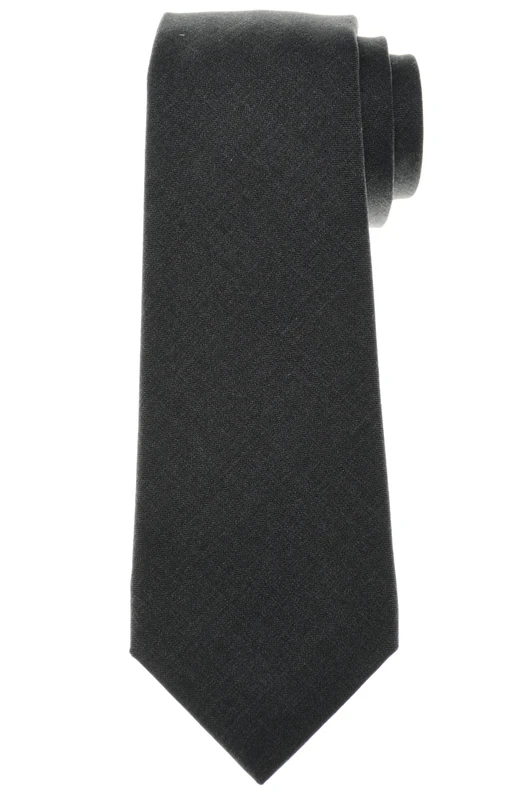 Kiton Napoli Gray Solid Wool 150's Tie