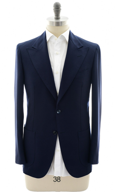 Sartorio Napoli Dark Blue Wool Sport Coat