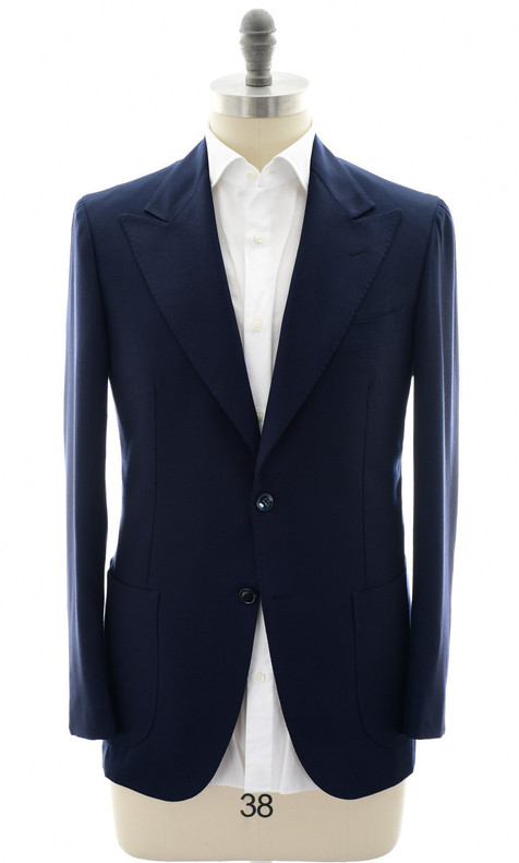 Sartorio Napoli Dark Blue Wool Sport Coat