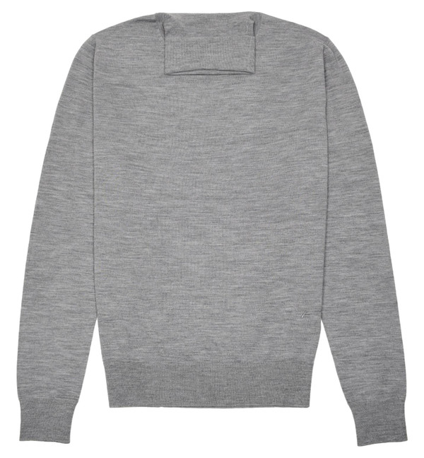 Isaia Napoli Gray Sweater Turtleneck Superfine Wool Knit