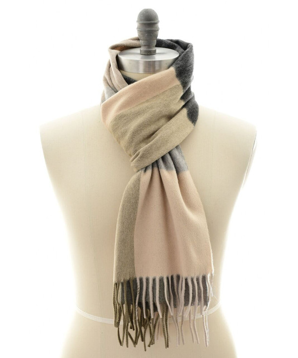 Kiton Scarf Cashmere Green Gray Brown Beige