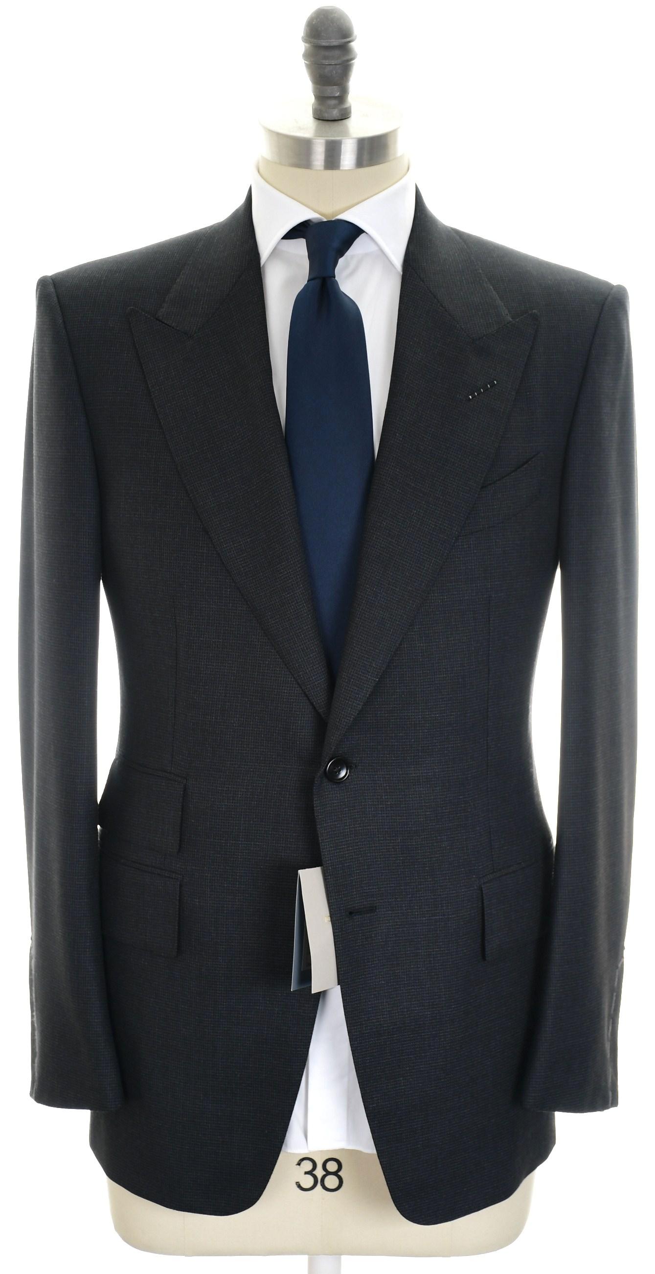 Tom Ford Windsor Suit Wool Size 46 Gray Micro